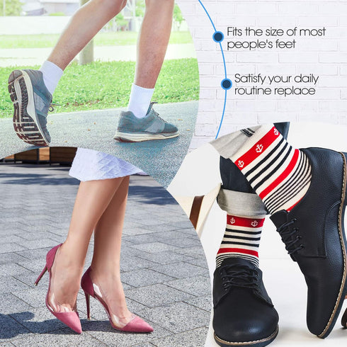 20 Pieces Metatarsal Felt Pads Foot Insert Pads Ball of Foot Cushion for Foot Pain Relief Forefoot and Sole Adhesive Foam Foot Pad for Men and Wom...