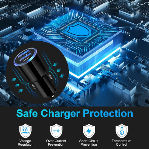USB Car Charger, 2Pack 4.8A Fast Charging Dual Port USB Cigarette Lighter Adapter for iPhone 15 14 13 12 11 Pro Max SE XR X 8 7 6, iPad, Samsung G...