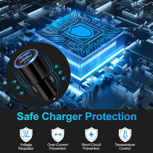 Car Charger Fast Charge,3Pack 4.8A Rapid Car Phone Charger Cigarette Lighter USB Charger for iPhone 15 14 13 12 11 Pro Max SE XR XS X 8 7 6,Samsun...