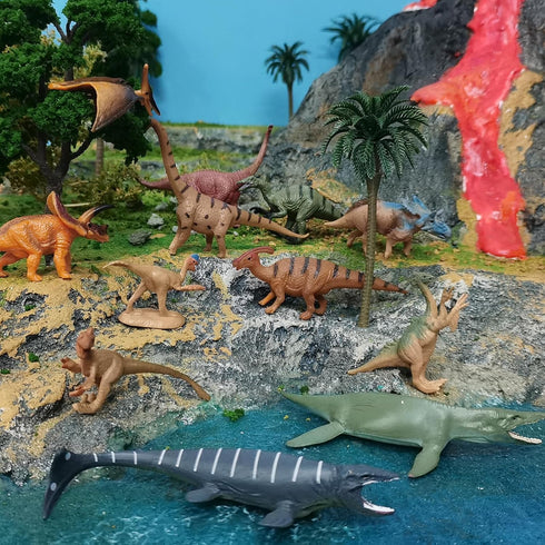 12PCS Realistic Mini Dinosaur Toy Set for Dino Party Cupcake Toppers Dinosaur Figures 3 Inch for Girls Boys Kids Toddlers Birthday Gift...
