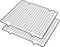 Lamoutor 2Pcs Metal Kitchen Baking Cooling Rack Square Wire Cooling Rack for Cake and Meat 10 x 11 inches (Black)...