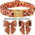 ARING PET Halloween Dog Collar, Cute Orange Dog Collar with Sailor Bowtie, Adjustable Cotton Halloween Pet Collars with Metal Buckle...