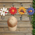 Notakia Creative Daisy Resin Wall Hooks Wall Mounted Art Flower Iron Hook Hand-Painted Hanging Coat/Hat/Key/Towel Hooks Home Decoration(Set of 4)...