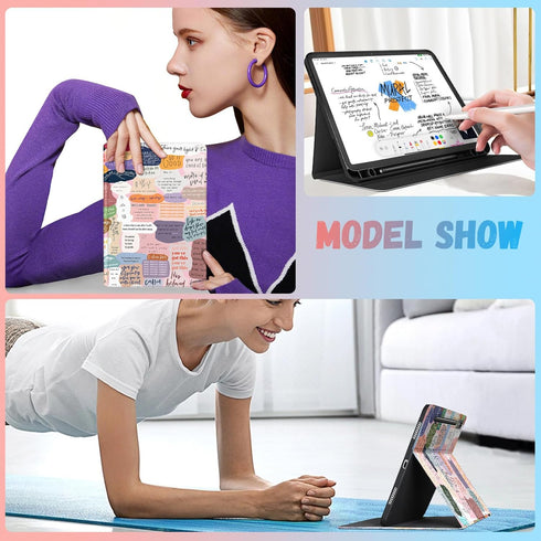for Lenovo P12 Case, for Lenovo Xiaoxin Pad Pro 12.7" Case Girls Women Teens Design Folio Cover with Pencil Holder, Auto Week/Sleep Design for Len...