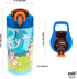 Zak Designs Bluey Kids Durable Plastic Spout Cover and Built-in Carrying Loop, Leak-Proof Water Design for Travel, (16oz, 2pc Set), Bluey Bottle 2...