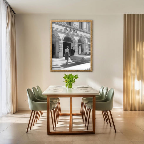 Posterizer 1 pcs-black-and-white photograph of Luxury store front 10-Photography Art-Retro Art-Gift for Women, Fashionistas, Designer Fashion Fans...