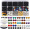 EuTengHao 602Pcs Lava Beads Stone Kits with 8mm Chakra Beads and Spacers Beads Bracelet Elastic String for Diffuse Essential Oils Adult DIY Jewelr...