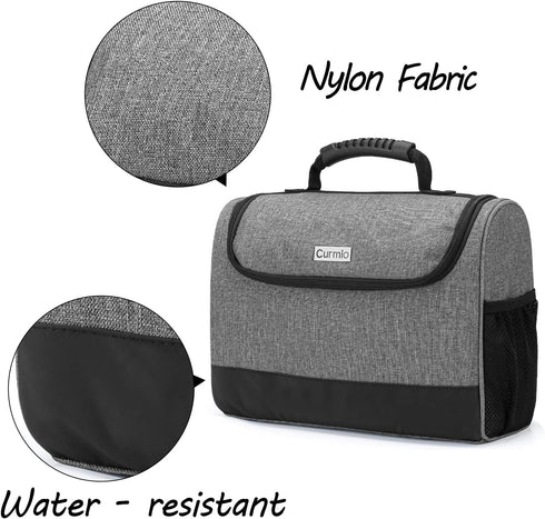 CURMIO Bartender Kit Bag, Portable Travel Carrying Bag with Rubber Handle for Bar Tools Set, For Home Indoor Outdoor Patio Party, Gray (Bag ONLY, ...