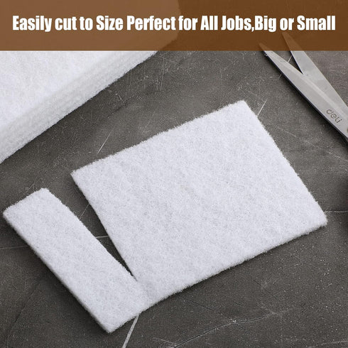 20 Pieces White Scrubbing Pad Non Woven Pads Scouring Pad Non Scratch Multipurpose Scouring Sponge Abrasive Hand Pad Multi Surface Scrubber Pads f...