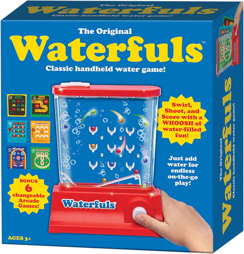 Original Waterfuls Classic Handheld Water Games – Kids Games, Retro Travel Games, Fidget Toys for Kids, Autism Toys, 6 Interchangeable Back Panels...