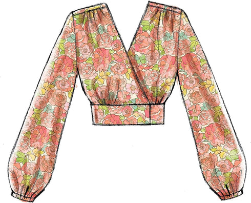 McCall Pattern Women's Crop Top, Blouse, and Dress, Sizes 6-14 Sewing Pattern...