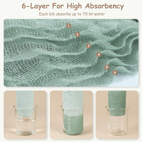 Yoofoss Muslin Baby Bibs for Boy Girl 10 Pack Cotton Bandana Drool Bibs for Unisex Newborn Toddler, Soft Absorbent Drooling Bibs...