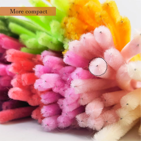 200PCS Upgraded Yellow Pipe Cleaners Bulk Craft Chenille Stems DIY Art Supplies Colorful Thick Fluffy Fuzzy Wire Sticks for Kids and Adults...