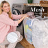 Handy Laundry Mesh Popup Hamper - Two Compartments, Collapsible for Storage and Easy to Open. Folding Pop-Up Clothes are Great for The Kids Room, ...