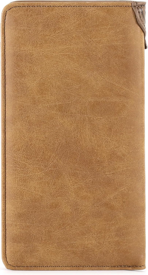 Montana West Western Wallet for Men Long Bifold Wallet with Card Slots Cowboy Vintage Checkbook Wallet MW-611TN...