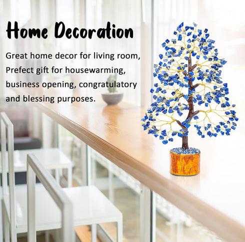Lapis Lazuli Tree - Crystal Tree - Chakra Tree of Life - Gemstone Tree - Feng Shui Tree - Money Tree - Chakra Decor - Crystal Gift - Healing Cryst...