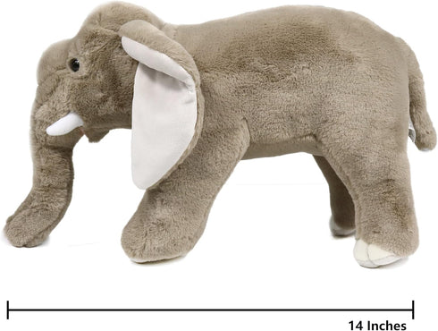 Ice King Bear Wild Animal Stuffed Animals Zoo Family Plush Toy (Elephant 14 Inches)...
