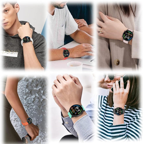 Bands for Xiaomi Mi Smartwatch/Xiaomi Mi Watch Color Sport for Women Men, 10 Pack Soft Silicone Strap Replacement Wristbands Compatible with Xiaom...