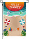 Hello Summer Beach Flag Sunshine Beach Garden Flags 12x18 Double Sided Garden Flags for Outside Decoration Yard Flags...