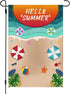 Hello Summer Beach Flag Sunshine Beach Garden Flags 12x18 Double Sided Garden Flags for Outside Decoration Yard Flags...