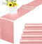Aneco 4 Pack Satin Table Runner 12 x 108 Inch Long Bright Silk and Smooth Fabric Party Table Runner for Wedding Banquet Party Decoration- Rose Gol...