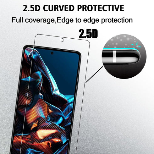 Screen Protector for Xiaomi Poco X5 Pro 2 Pcs 9H Hardness Anti-Scratch Case Friendly Tempered Glass Protective Film for Xiaomi Poco X5 Pro…...