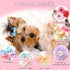 40 Pieces Dog Bows Cute Puppy Dog Bowknot Hair Bows Handmade Hair Accessories Bow with Rubber Bands Lace Organza Puppy Bows Rhinestone Pearls Dog ...