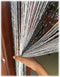 1x2 M Door String Curtain Rare Flat Thread Fringe Window Panel Room Divider Cute Strip Tassel for Wedding Coffee House Restaurant Parts (Black & G...