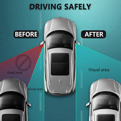 2PCS Car Blind Spot Mirror,360° Rotatable HD Wide Angle Convex Mirror for See Blind Area,Universal Car Accessories Frameless Blindspot Mirror for ...