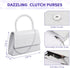 Silver Evening Bag Glitter Party Clutches Handle Women's Evening Handbags Small Bride Wedding Purses for Women Crossbody Cocktail Prom Handbags...