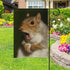 ALAZA Double Sided Grey Squirrel Yawning Funny Face Polyester Garden Flag Banner 12 x 18 Inch for Outdoor Home Garden Flower Pot Decor...