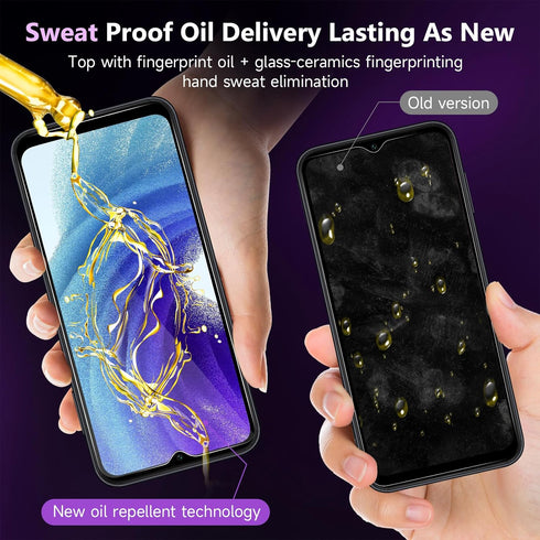 2+2 Pack Samsung Galaxy A15 5G Privacy Screen Protector With Camera Lens Protector For Galaxy A15 5G Screen Protector, Full Coverage, Case Friendl...