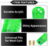 Gear Shifter Knob Kit, 10cm Faux Crystal Stick Shifter Lever Knob Universal for Automatic and Manual Vehicles Durable Acrylic Green with 2 Adapter...