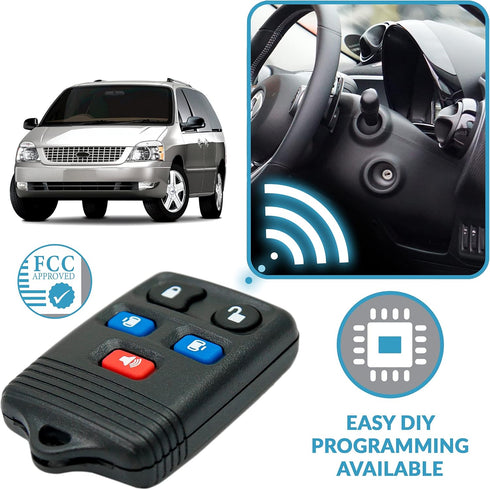 Keyless2Go Replacement for New Keyless Entry Remote Car Key Fob for Select Freestar Windstar Monterey Blackwood Vehicles That Use CWTWB1U511 (2 Pa...