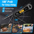 Meat Thermometer Digital, Instant Read Meat Thermometer for Grill and Cooking, with Bottle Opener, Backlight & Calibration Food Thermometer, Kitch...