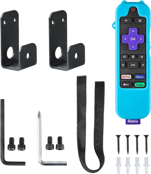 Wall Mount Bracket for Roku Streambar,Roku Smart Soundbar, Sturdy Soundbar Holder for Roku, with Silicone Remote Cover...