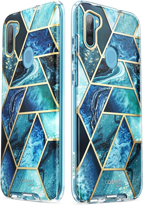 i-Blason Cosmo Series for Samsung Galaxy A11 Case (2020 Release), Slim Full-Body Stylish Protective Case with Built-in Screen Protector (Ocean)...