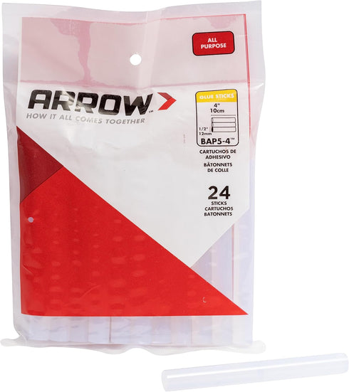 Arrow BAP5-4 All Purpose Mini Glue Sticks for Hot Glue Guns, Use for High Temp and Low Temp Crafting, Hobbies, and General Repair Projects, 4-Inch...