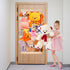 Stuffed Animal Storage Wall, Creative Hanging Kids Stuffed Animal Zoo Organizer Holder,Over Door Large Plush Storage Hammock Net,Wood Plushie Stor...