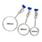 MALAB Lab Support Ring 60mm 80mm 100mm in One Pack Cast Iron Electroplate (White Nickel)...