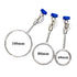 MALAB Lab Support Ring 60mm 80mm 100mm in One Pack Cast Iron Electroplate (White Nickel)...