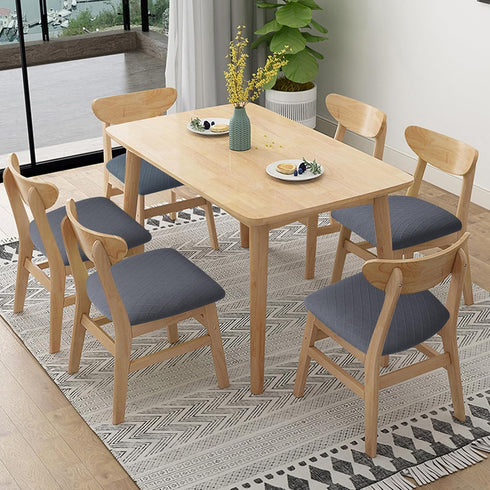 Stretch Chair Seat Covers 6 PCS, Removable Washable Dining Chair Covers Anti-Dust Dining Room Seat Cushion Slipcovers (6, Gray)...