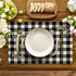 Artoid Mode Love Family Together Home Buffalo Plaid Placemats for Dining Table, 12 x 18 Inch Holiday Vintage Thanksgiving Washable Table Mat Set o...