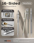 Nicpro Mechanical Pencil 0.7mm with Case, 4 Pack Metal Mechanical Pencil Set with 8 Tube HB #2 Lead Refill 0.7 mm, 3PCS 4B Eraser, 9 Eraser Refill...