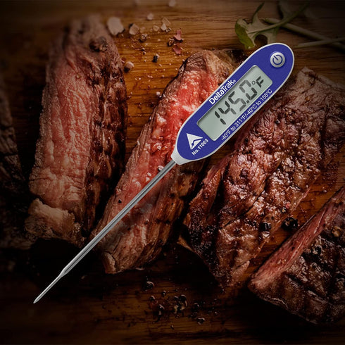 DeltaTrakessentials 11063 FlashCheck Jumbo Display Auto-Cal Needle Probe Thermometer...