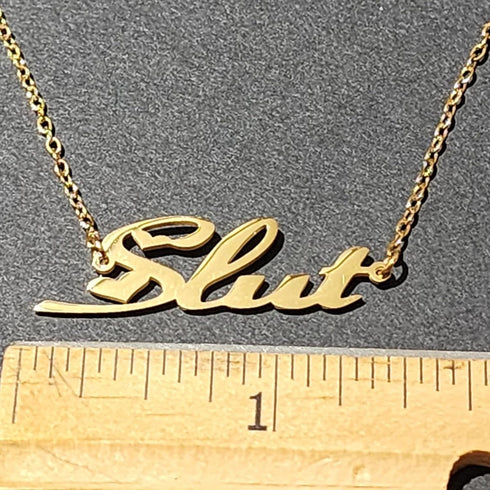 Slut Ankle Bracelet, Slut Anklet - Sliver Plated or Gold Plated Slut Anklet, Swinger Lifestyle Jewelry - Slut Anklet - Slut Ankle Bracelet...