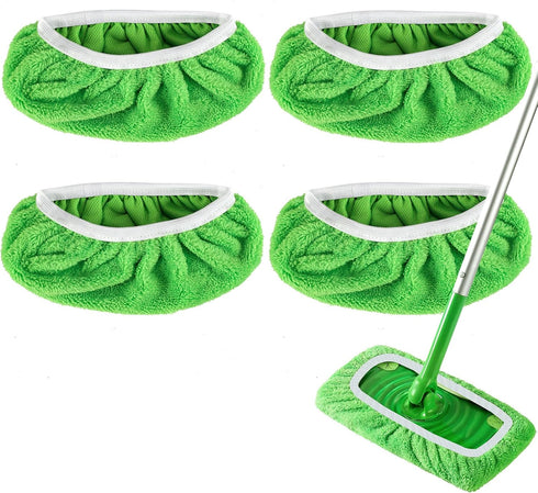Reusable Microfiber Mop Pads for Swiffer Sweeper Mop - Dry Sweeping Cloths & Wet Mopping Cloths for Household Cleaning - Washable Wet Pads for Mop...