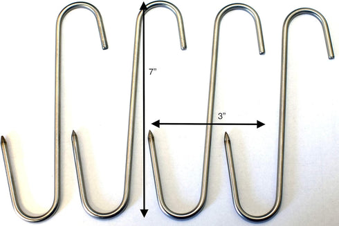 Stainless Meat Hooks, Smoker Hook, 7", 4 Pack...