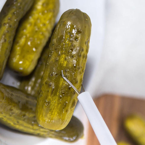 Deluxe Pickle Pincher, Set of 2, Pickle Picker Stainless Steel and Plastic - Olive Pepper Grabber...
