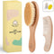 Baby Hair Brush and Comb Set with Premium Wooden Finish. Gentle Bristles for Cradle Cap. Great Baby Registry or Shower Gift. Perfect for Toddlers,...